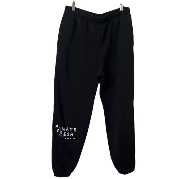 Tim Hortons Sweatpants Large Joggers Always Fresh Black Cozy Comfort Loungewear - Picture 1 of 11